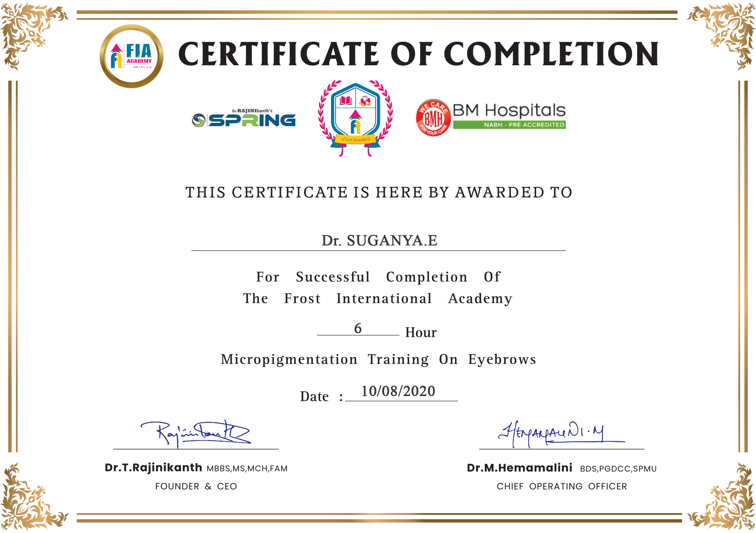 CERTIFICATE